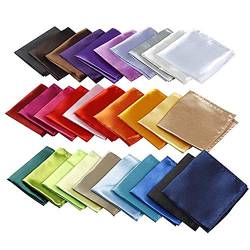 Alumuk 30 Stück Einstecktuch einfarbig - Tuch Polyester Pochette Kavalierstuch Stecktuch für feierliche Anlässe in Verschiedenen Farben von Alumuk