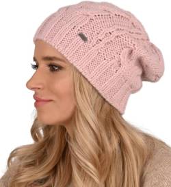 Alur Mütze Damen Beanie Wintermütze Strickmütze - Warme Elastisch Elegant Winter Mütze EKO - Weiches Garn Stilvoll Universell Warm (Rosa) von Alur