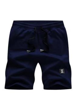 AlvaQ Kurze Hosen Herren Cargo Shorts Herren Baumwolle Chino Shorts Herren Mit Taschen Blau von AlvaQ