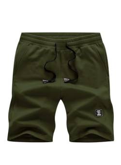 AlvaQ Kurze Hosen Herren Cargo Shorts Herren Baumwolle Chino Shorts Herren Mit Taschen Grün von AlvaQ