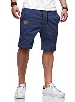 AlvaQ Kurze Hosen Herren Shorts Herren Baumwolle Freizeithose Sommer Chino Shorts Herren Mit Taschen Blau von AlvaQ