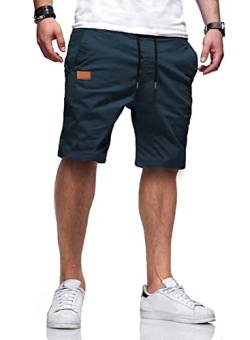 AlvaQ Kurze Hosen Herren Shorts Herren Baumwolle Freizeithose Sommer Chino Shorts Herren Mit Taschen Blau von AlvaQ