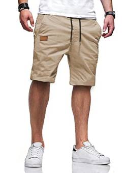 AlvaQ Kurze Hosen Herren Shorts Herren Baumwolle Freizeithose Sommer Chino Shorts Herren Mit Taschen Helle Khaki von AlvaQ