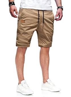 AlvaQ Kurze Hosen Herren Shorts Herren Sommer Sporthose Herren kurz Chino Elastische Baumwolle mit Taschen Dunkel Khaki von AlvaQ