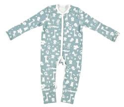 Alvi Pyjama Baby Schlafanzug | Baby Schlafstrampler | Babykleidung ab 0 Monate Kinderschlafsack Babyschlafsack | Schlafsack Neugeborene Kleinkinder Mädchen & Jungen | Ganzjährig von Alvi