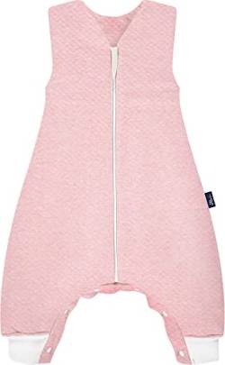 Alvi Sleep-Overall Baby Schlafsack mit Füßen Special Fabric Babyschlafsack Kinderschlafsack aus Baumwolle (100 cm, Quilt Rosé) von Alvi