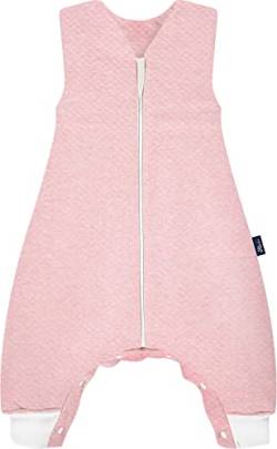 Alvi Sleep-Overall Baby Schlafsack mit Füßen Special Fabric Babyschlafsack Kinderschlafsack aus Baumwolle (110 cm, Quilt Rosé) von Alvi