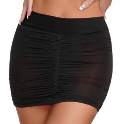 Alvivi Damen Minirock Bleistiftrock Transparent Stretch Mini Rock Bodycon Dessous Unterwäsche Nachtwäsche G Schwarz Einheitsgröße von Alvivi