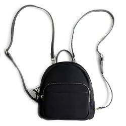 Damen Mini Fashion Rucksack Schultertaschen, Multifunktions Tagesrucksack Schulranzen Umhängetasche Einfaches trendiges Design, Schwarz von AlwaySky