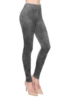 ALWAYS Damen Stretch Samt Leggings - Premium Soft Warm Winter Solid Basic Pants - Grau - XL/XXL von Always