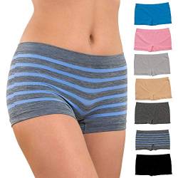 Alyce Intimates Pack of 7 Seamless No Show Womens Boyshort Hipster Panty, Standard & Plus Sizes Grays von Alyce Ives Intimates