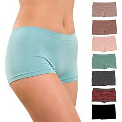 Alyce Intimates Pack of 7 Seamless No Show Womens Boyshort Hipster Panty, Standard & Plus Sizes von Alyce Ives Intimates