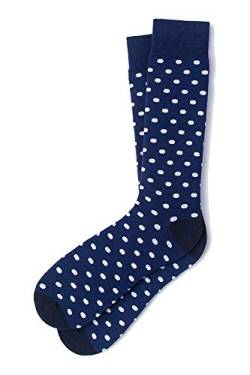 Herren Hipster Designer Power Polka Dot Design Luxus Crew Dress Socken - Blau - Einheitsgröße von Alynn