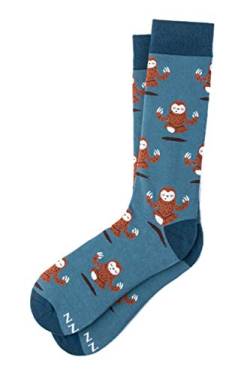 Herren Yoga Faultier Don't Worry Be Happy Mammal Tier Neuheit Crew Kleid & Hose Socken - Blau - Einheitsgröße von Alynn