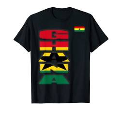 Ghana-Flagge im Herz, Ghanaisch T-Shirt von Alzo Designs