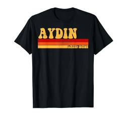 AYDIN Name Personalisierte Idee Herren Retro Vintage AYDIN T-Shirt von AmaStyle Co.
