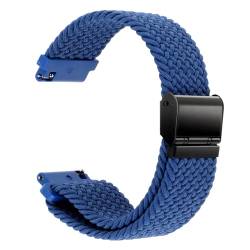Amabro Uhrenarmband aus gewebtem Nylon, 22mm geflochtenes elastisches Uhrenarmband Verstellbares Sportarmband mit schwarzer Edelstahlschnalle für Männer von Amabro