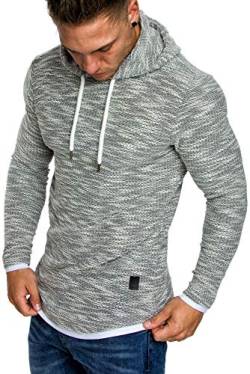 Amaci&Sons Herren 2in1 Kapuzenpullover Hoodie Sweater Pullover Sweatshirt 4013 Grau L von Amaci&Sons