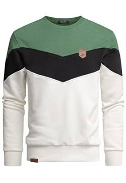 Amaci&Sons Herren Basic College Sweatjacke Pullover Hoodie Sweatshirt 4064 Grün/Schwarz/Weiß 3XL von Amaci&Sons