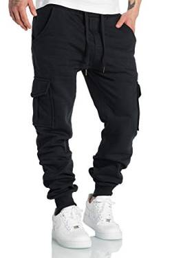 Amaci&Sons Herren Cargo Jogginghose Sporthose Sweatpants Jogger Trainingshose 2016 Schwarz L von Amaci&Sons