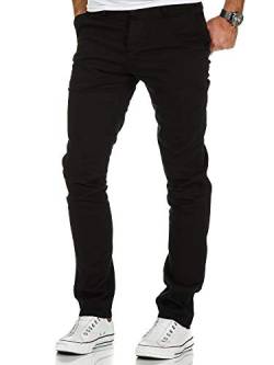 Amaci&Sons Herren Slim Fit Stretch Chino Hose Jeans 7010-09 Schwarz W30/L30 von Amaci&Sons