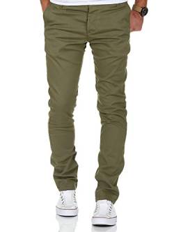 Amaci&Sons Herren Slim Fit Stretch Chino Hose Jeans 7100 Olive W29/L30 von Amaci&Sons