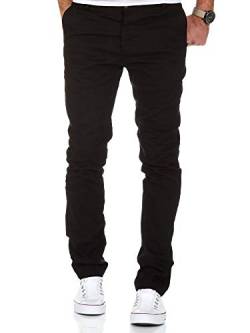Amaci&Sons Herren Slim Fit Stretch Chino Hose Jeans 7100 Schwarz W30/L30 von Amaci&Sons