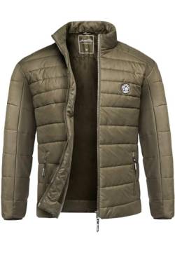 Amaci&Sons Herren Steppjacke Outdoor Basic Patch Jacke 9103 Olive M von Amaci&Sons