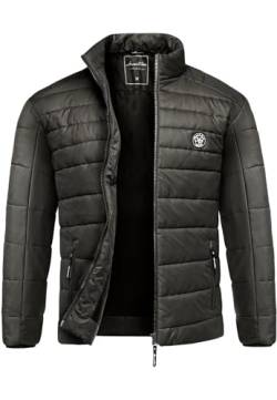 Amaci&Sons Herren Steppjacke Outdoor Basic Patch Jacke 9103 Schwarz XXL von Amaci&Sons