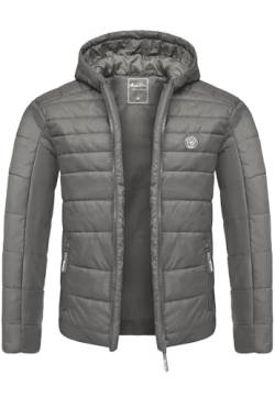 Amaci&Sons Herren Steppjacke Outdoor Basic Patch Jacke 9109 Grau 3XL von Amaci&Sons