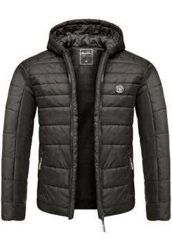 Amaci&Sons Herren Steppjacke Outdoor Basic Patch Jacke 9109 Schwarz 3XL von Amaci&Sons