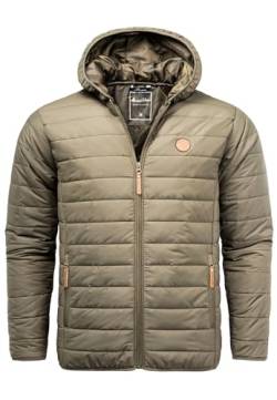 Amaci&Sons Herren Steppjacke Outdoor Basic Patch Kapuzen Jacke 9102 Olive XXL von Amaci&Sons