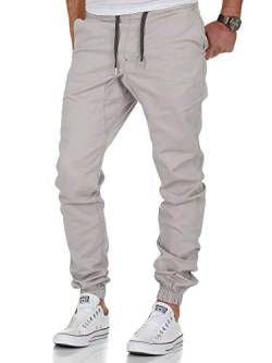 Amaci&Sons Herren Stretch Jogger Basic Chino Jeans Hose Cargo 7002 Hellgrau W29 von Amaci&Sons