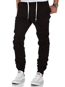 Amaci&Sons Herren Stretch Jogger Basic Chino Jeans Hose Cargo 7002 Schwarz W29 von Amaci&Sons