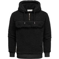 Amaci&Sons Kapuzenpullover RUXTON Windbreaker mit Teddyfell Herren Teddy Sweatjacke Plüsch Hoodie Pullover Windbreaker von Amaci&Sons