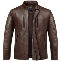 Amaci&Sons Lederjacke EUCLID Lederjacke Echtleder Herren Biker Zipper Jacke von Amaci&Sons