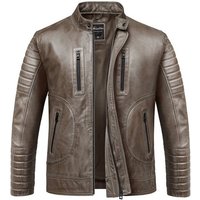 Amaci&Sons Lederjacke EUCLID Lederjacke Echtleder Herren Biker Zipper Jacke von Amaci&Sons