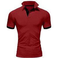 Amaci&Sons Poloshirt DETROIT Basic Kontrast Poloshirt von Amaci&Sons