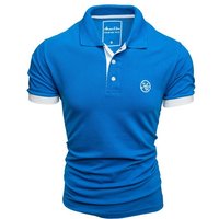 Amaci&Sons Poloshirt MEMPHIS Basic Kontrast Polo Shirt von Amaci&Sons