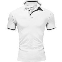 Amaci&Sons Poloshirt PROVIDENCE Herren Basic Kontrast Kurzarm Polohemd T-Shirt von Amaci&Sons