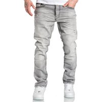 Amaci&Sons Stretch-Jeans Columbus Herren Regular Slim Denim Hose von Amaci&Sons