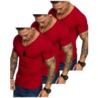 Amaci&Sons T-Shirt 3. EUGENE Herren 3er-Pack T-Shirts (3er-Pack) Herren Basic Oversize T-Shirt mit V-Ausschnitt von Amaci&Sons