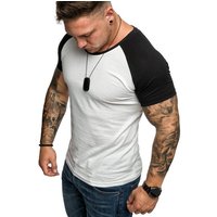 Amaci&Sons T-Shirt SALEM Basic Raglan T-Shirt mit Rundhalsausschnitt Herren Basic Raglan Shirt mit Rundhalsausschnitt von Amaci&Sons