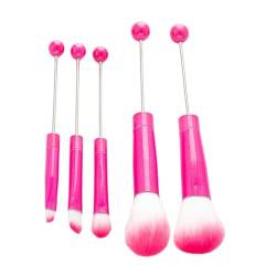 Amagogo 5-teiliges Make-up-Pinsel-Set, Premium-Winkelpinsel, tragbare Augenbrauen-Kosmetikpinsel, Make-up-Pinsel-Werkzeug-Sets für Geschenke für Damen und, Rose Rot von Amagogo