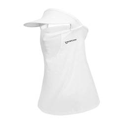 Amagogo Atmungsaktive Gesichtsmaske UV Schutz Hals Gesicht Hut Eis Seide Sonnenschutz Hut Kopfbedeckung Schal für Golf Sommer Reiten Angeln Outdoor, Weiß von Amagogo