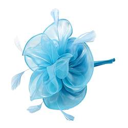Amagogo Damen Blumen Fascinator Kopfschmuck, himmelblau von Amagogo
