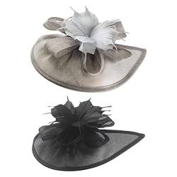 Amagogo Eleganter Haarschmuck für Damen - Klassischer Stil, festliche Anlässe, Schwarzgrau von Amagogo
