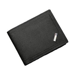 Amagogo Herren-Geldbörse, Kurze Clutch, Organizer, langlebig, elegant, Kartenhalter, Geldbörse für Vater, Freund, Einkaufen, Geschäftsreise, Straße, Schwarz von Amagogo