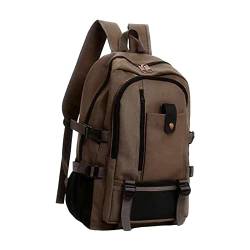 Amagogo Laptop-Rucksack für Herren, wasserabweisend, Freizeit, geeignet für 15-Zoll-Notebooks, Geschenke, Leinwand, Computertasche für Wandern, Schule, Brown von Amagogo