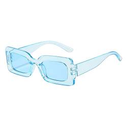 Amagogo Moderne Autofahrerbrillen Brillen -Schutz Sommerbrillen Sonnenbrillen Damen Herren Rechteckige Sonnenbrillen für Urlaub, Mädchen, Strand, Damen, Blau von Amagogo